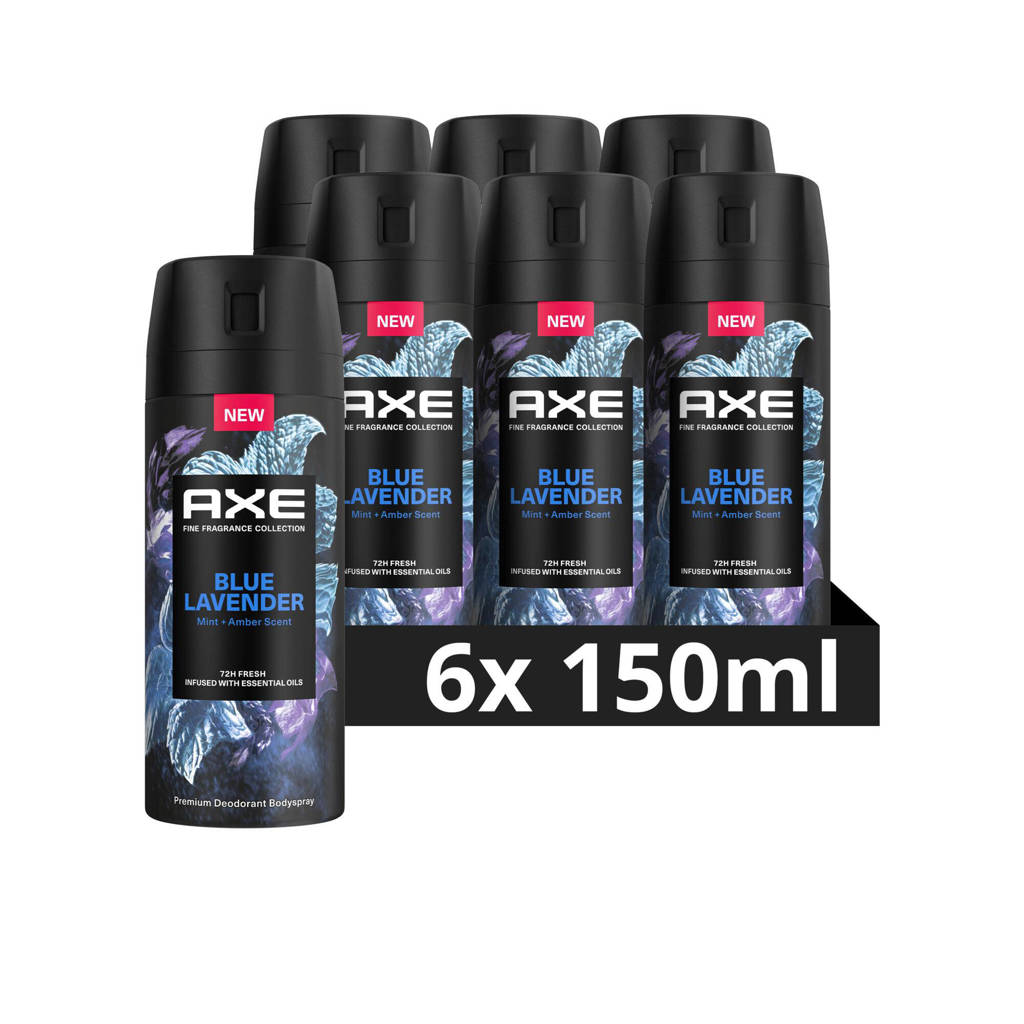 Blue Lavender premium deodorant bodyspray - 6 x 150 ml