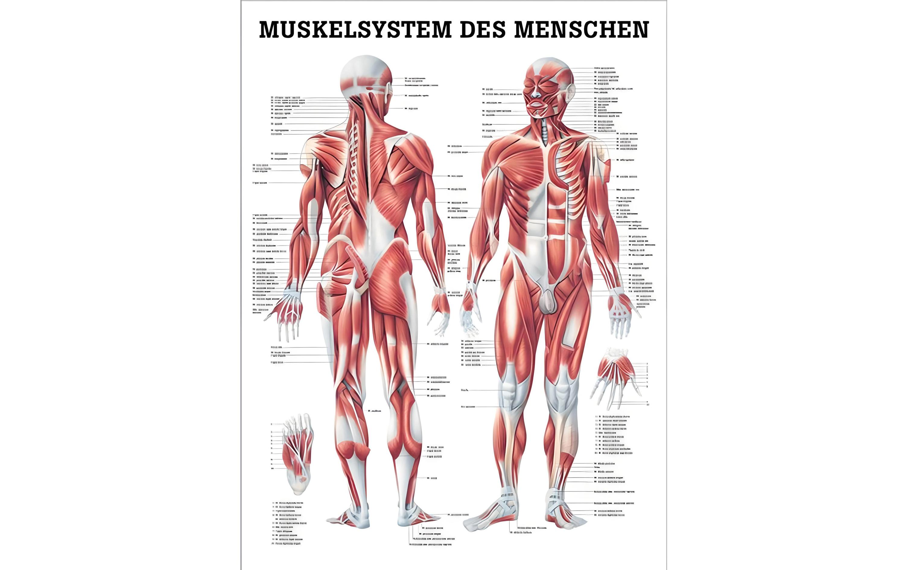 Anatomische Lehrtafel Das MuskelsystemAnatomisches Poster - Das Muskelsystem