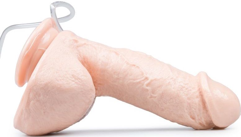 Doc Johnson Realistic Cocks realistische dildo The Amazing Squirting Realistic Cockkin Beige - 18,8 cm