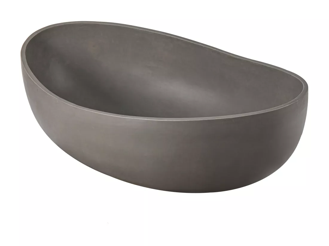 Baignoire îlot en béton - 400L - 160 x 100 x 59,4 cm - IVANOVO