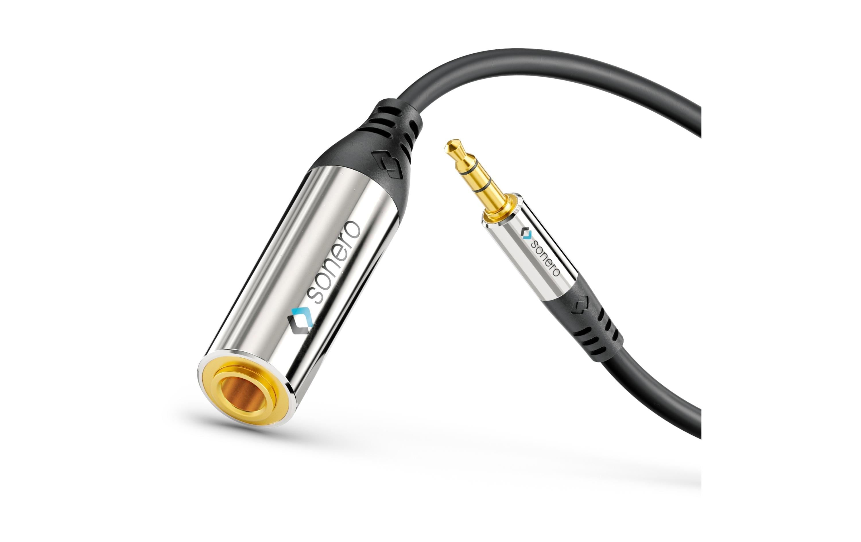 Audio-Kabel 3.5 mm Klinke - 6.3 mm Klinke 0.25 msonero 3,5mm auf 6,3mm Audio Adapter Kabel 0,25m