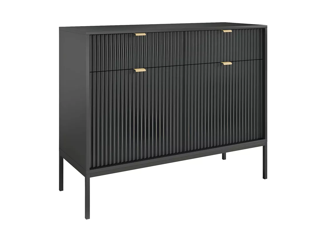 Buffet avec 2 portes et 2 tiroirs - Noir - LIOUBA de Pascal MORABITO