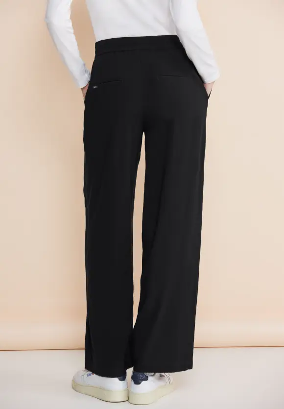 Loose Fit Viskosehose - Black