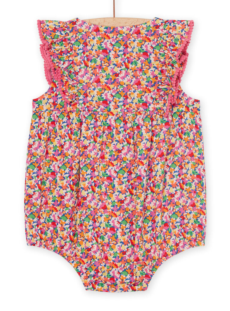 Barboteuse multicolore à imprimé fleuri