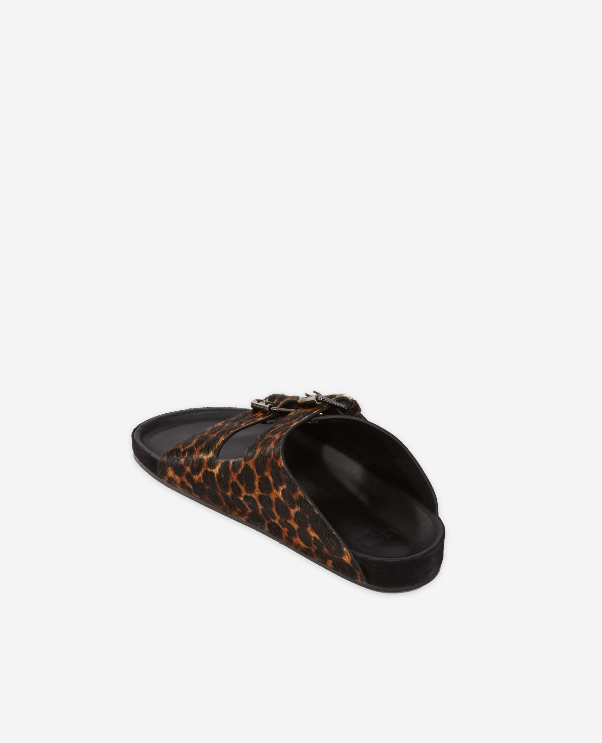 Sandales en cuir léopard