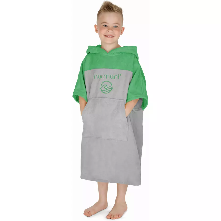 normani Kinder Badeponcho Puwai Grün