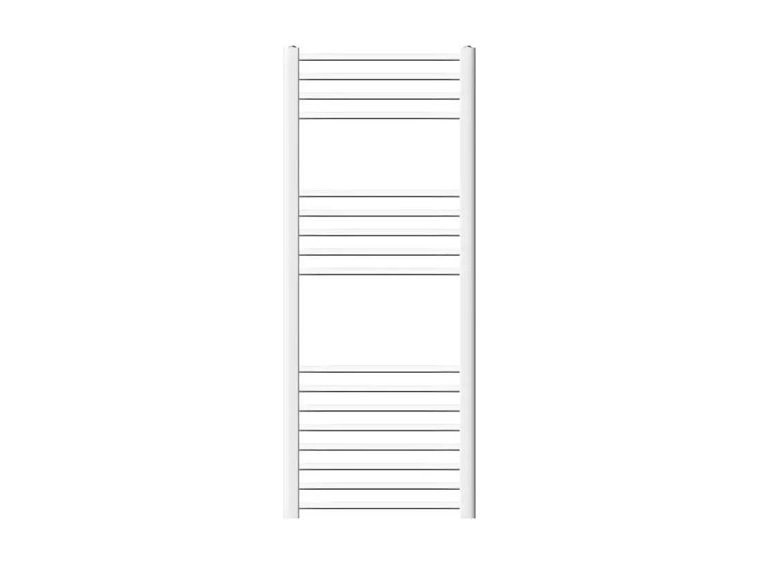 Radiateur sèche-serviette forme courbé acier blanc connexion latérale 50x120 cm