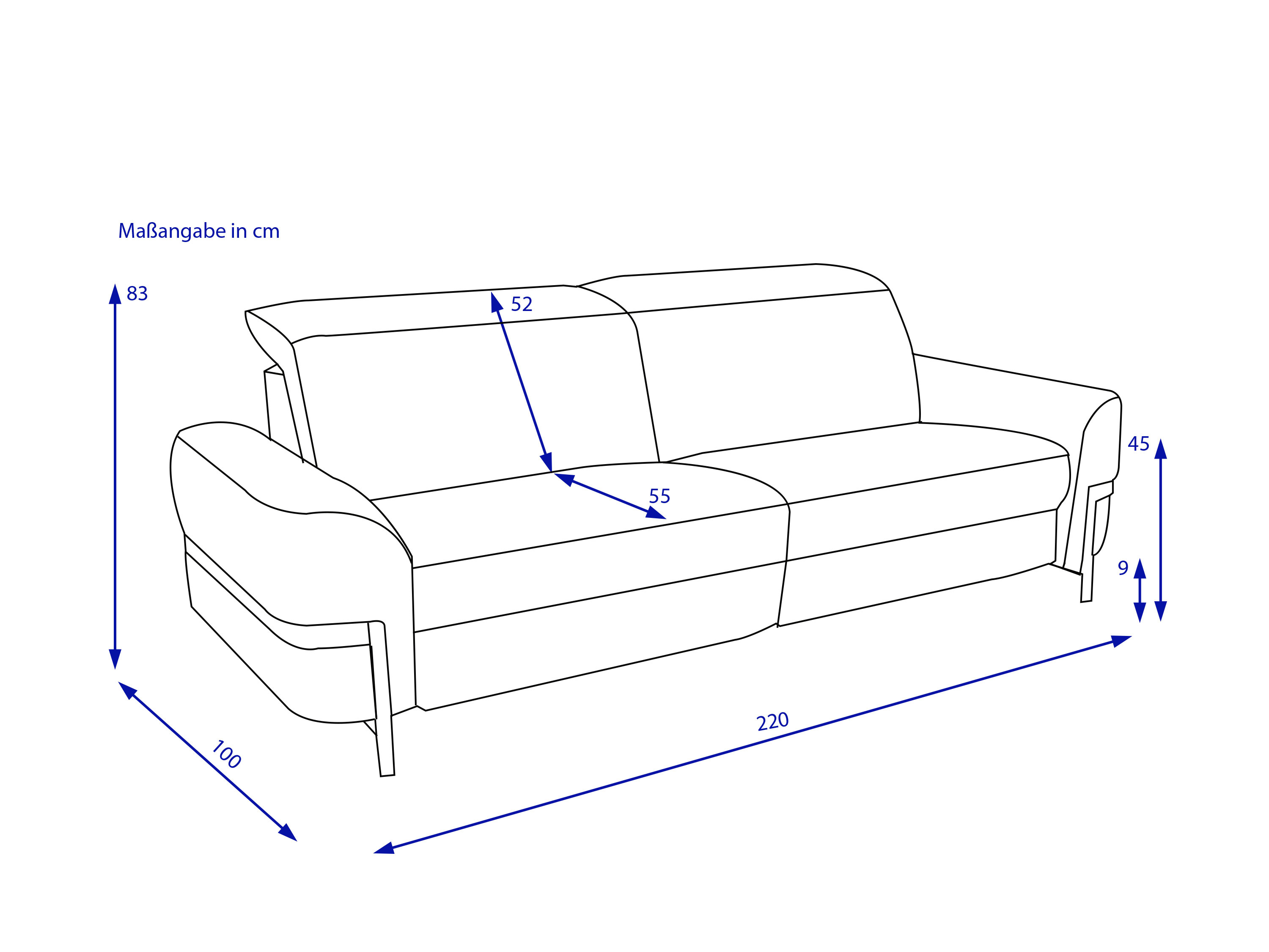 Sofa 3 Sitzer JOOP! CIRCLES