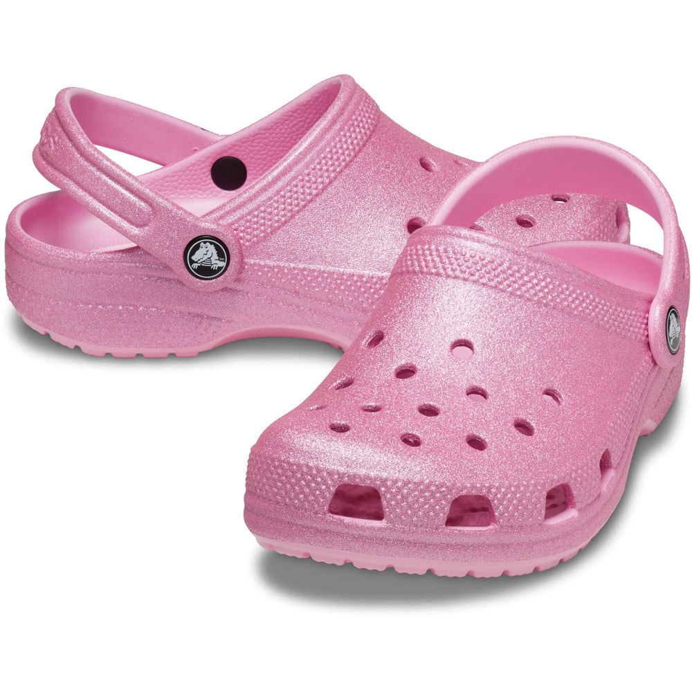 Køb Crocs Pink Tweed Glitter Classic Glitter Clog