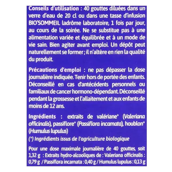 Ladrome Organic Sleep Sleep Preparation Dropper 50ml