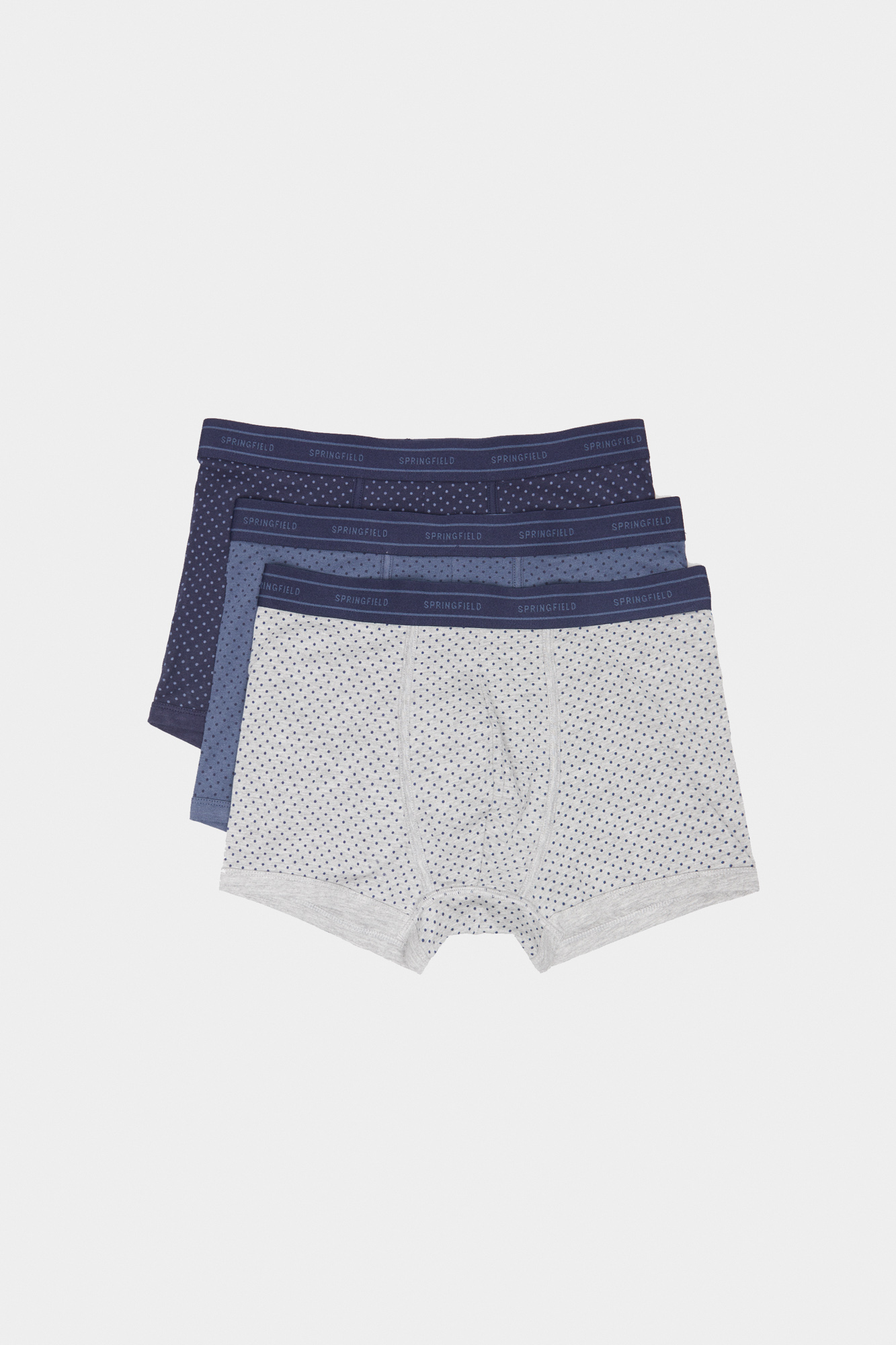 Pacote com 3 cuecas boxer básicas de algodão