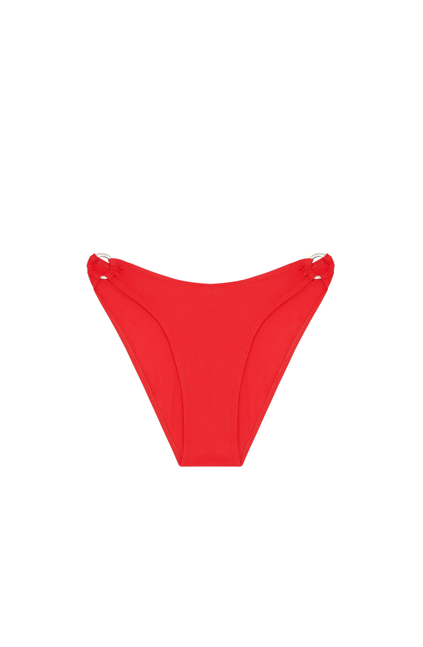 keola Bas de maillot échancré à anneaux rouge Rouge