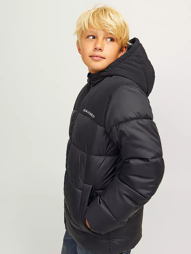 JACK & JONES Jungen Steppjacke JJMOON schwarz