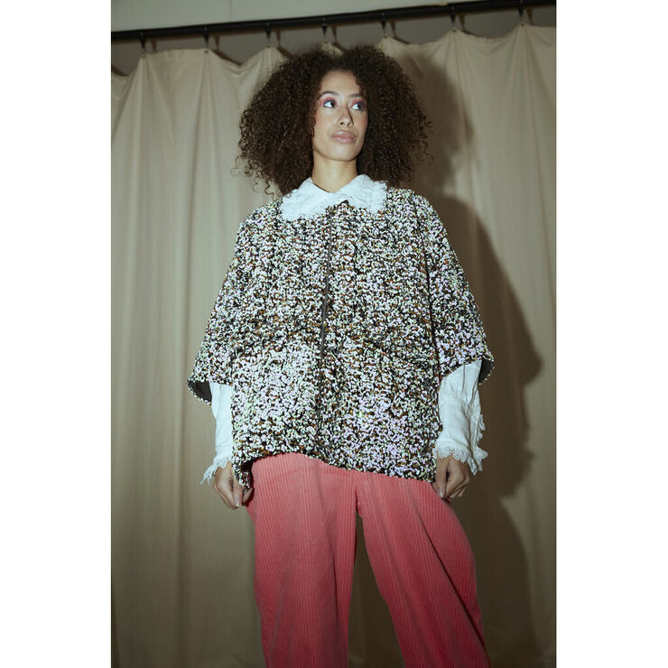 HUNKØN Kaia Sequin Jacket White