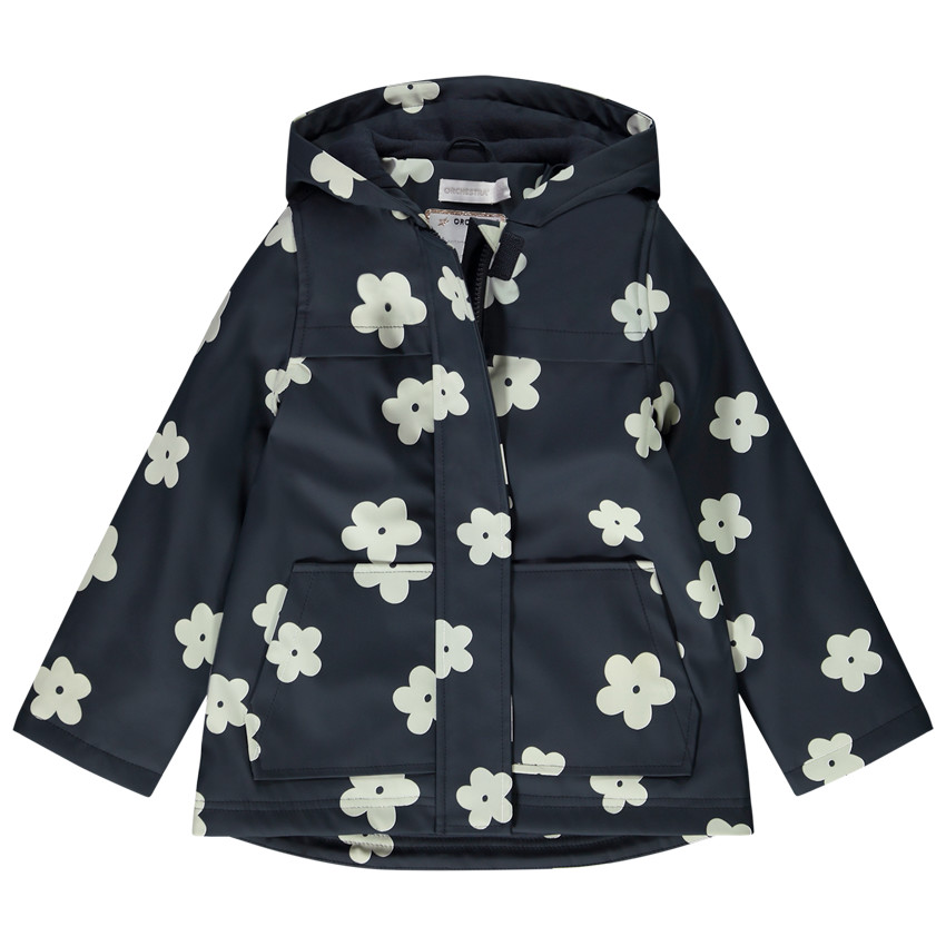 Parka gomme rembourrée imprimé fleurs pour fille