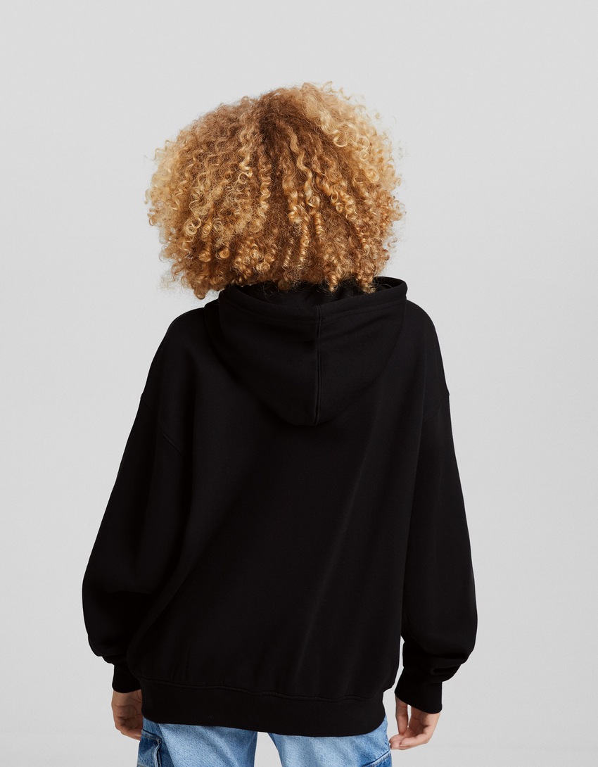 Moletom com zíper oversized