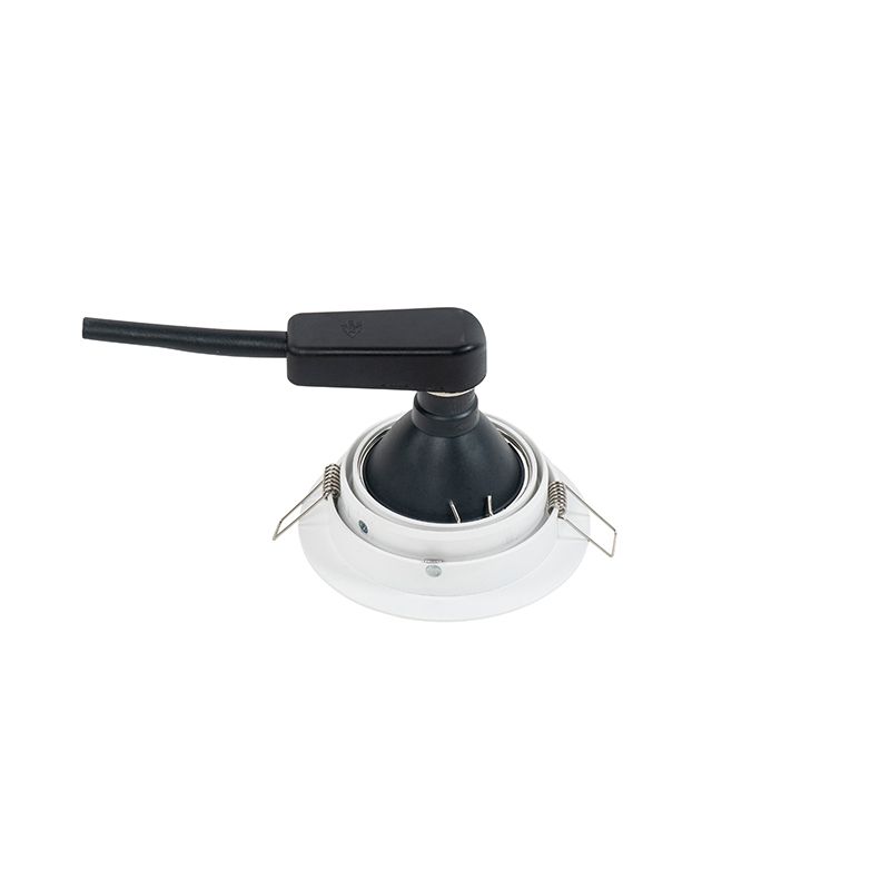 Set van 6 Ronde inbouwspot wit verstelbaar - Chuck 70
