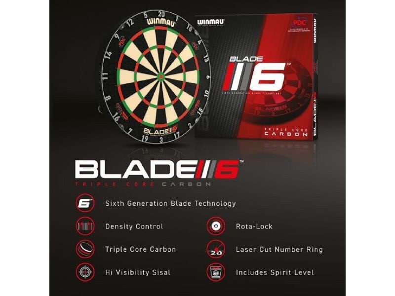 Winmau Dartboard Blade 6 Triple Core Carbon Dartscheibe