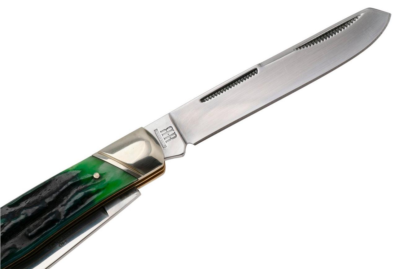 Rough Ryder Bluegill Trapper RR2634, Satin 440, Jigged Bone, zakmes
