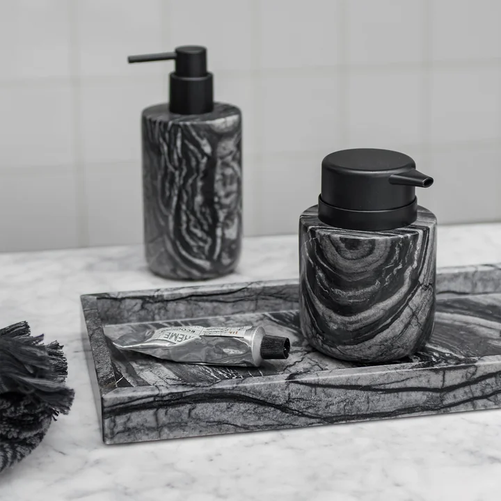 Mette Ditmer - Marble Seifenspender, low, dark forest