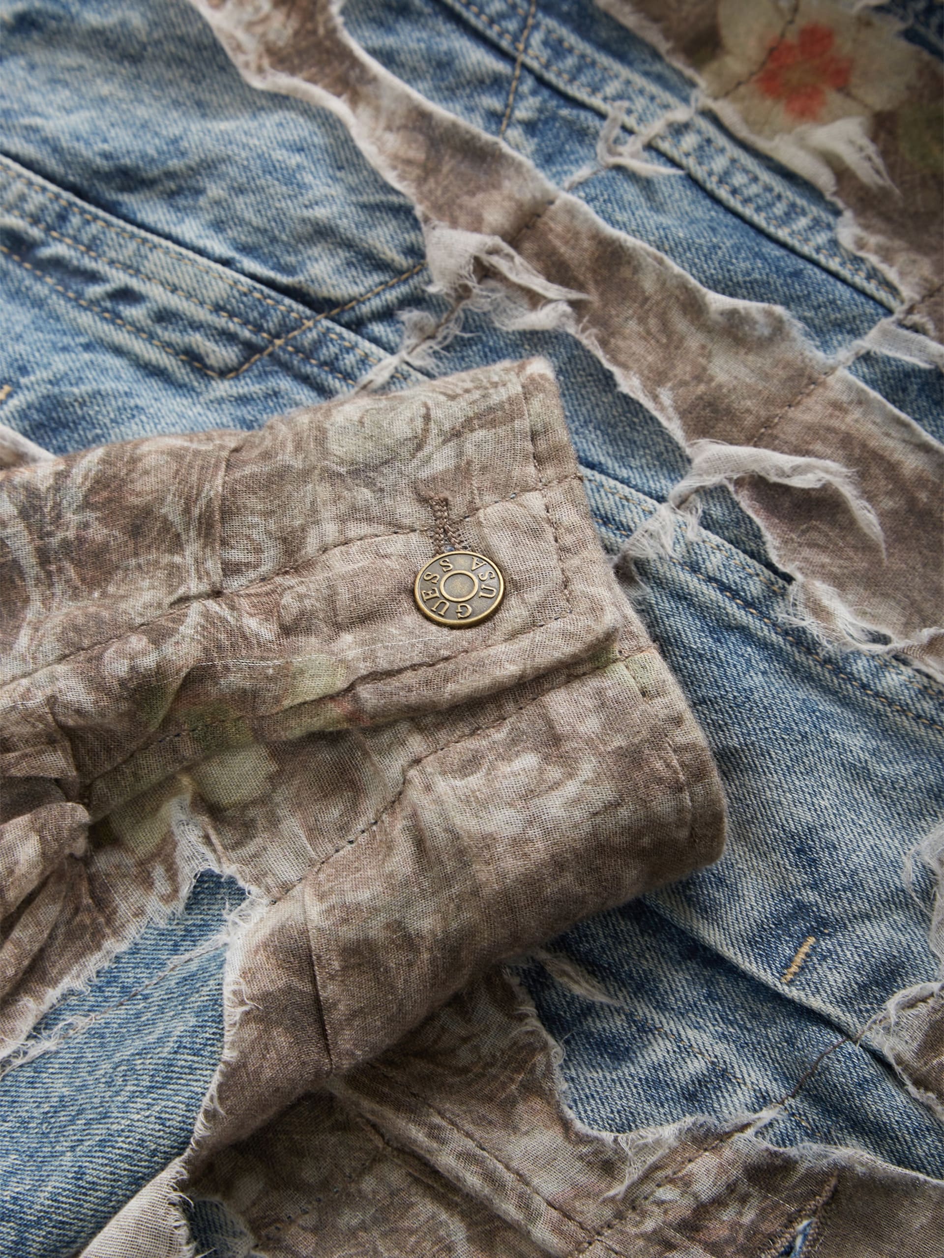 jaqueta jeans queimada
