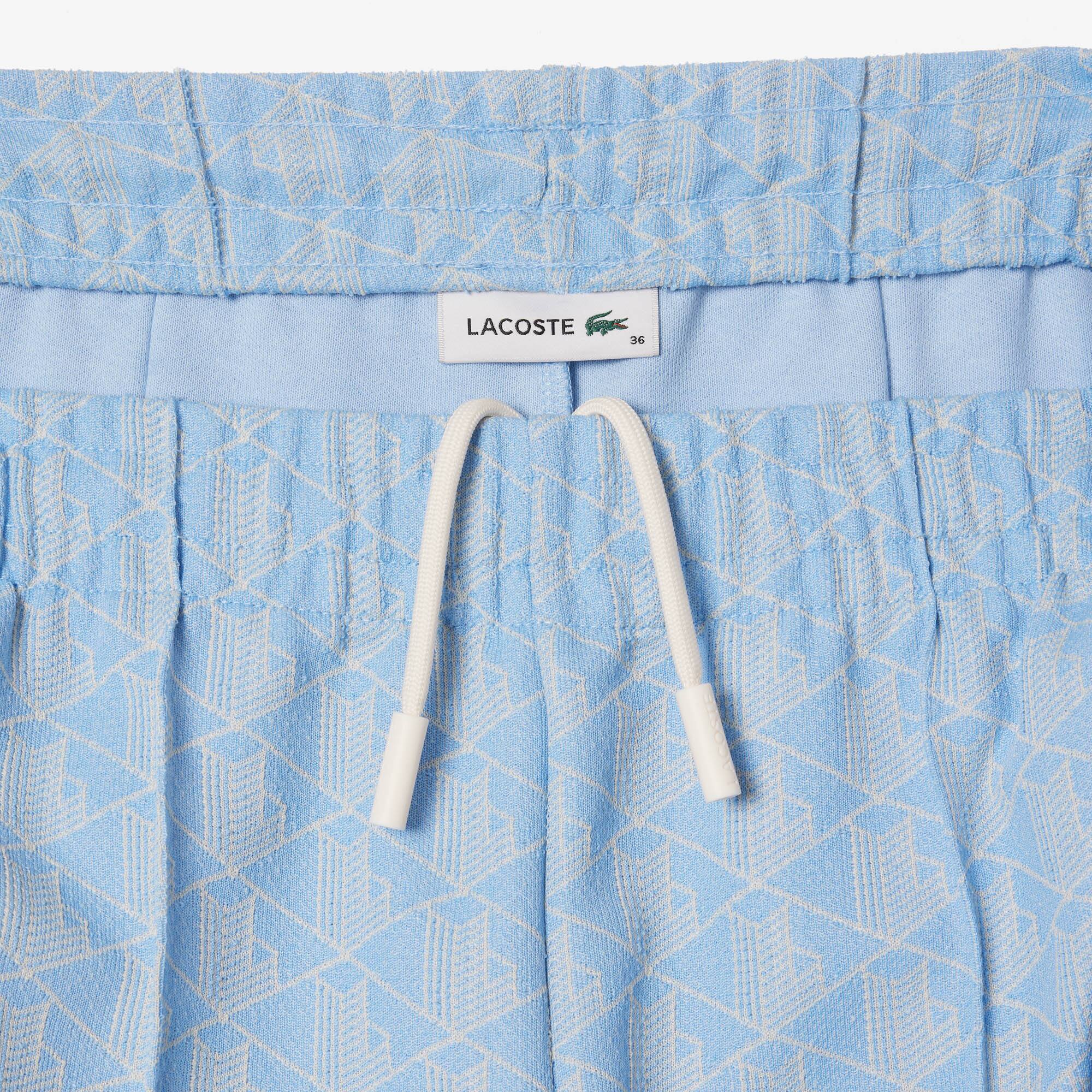 Pantalon de survêtement femme Lacoste imprimé monogramme Pantalons de survêtement - Bleu - Lacoste - Femme