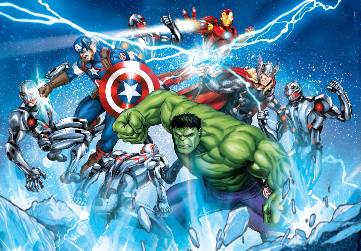 Marvel Puslespil - Avengers - Color - Clementoni - 104 Brikker