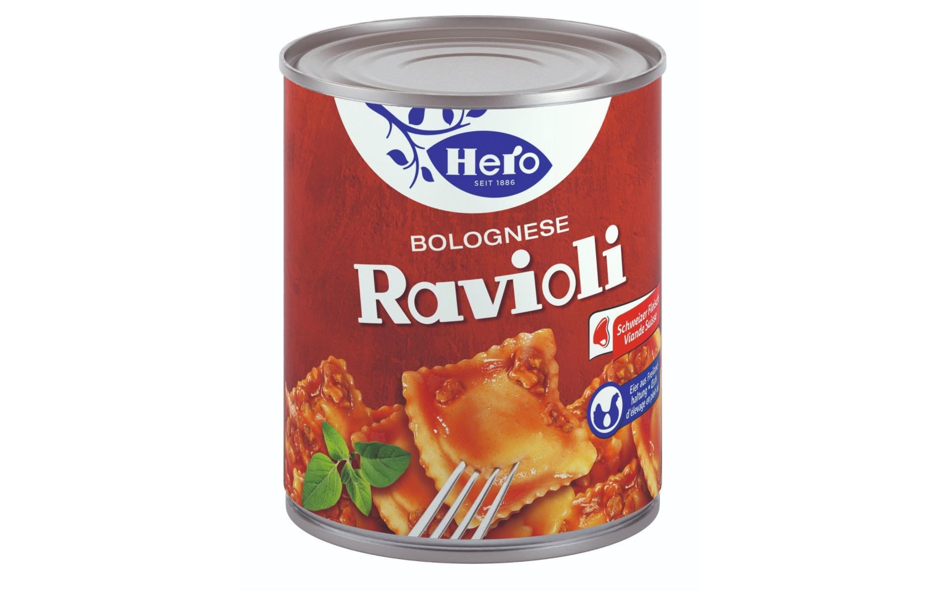 Dose Ravioli Bolognese 870 gAromatisches Teigwaren Fertiggericht mit Fleischfüllung und Sauce