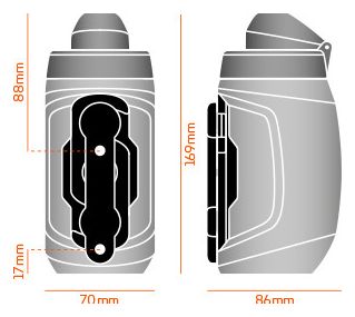 Bidon Fidlock Twist Simple 450 ml   connecteur de bouteille noir