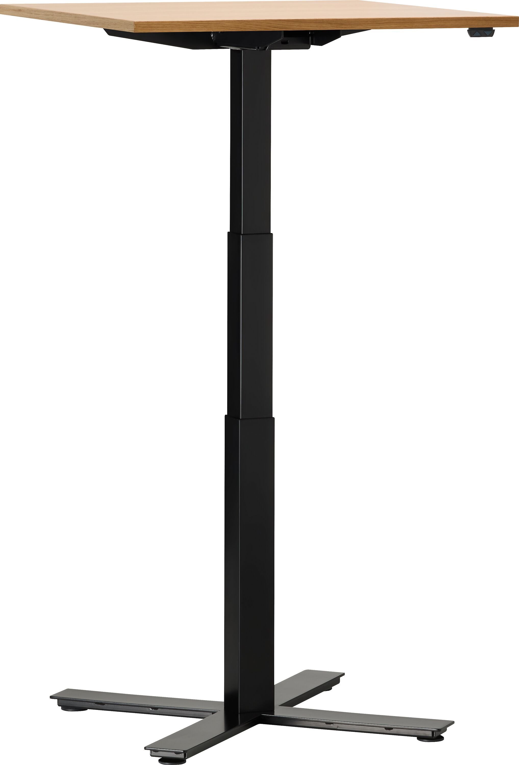 FLEXCUBE Besprechungstisch höhenverstellbar - Eiche / B: 70.0 cm x T: 70.0 cm x H: 62.5 cm