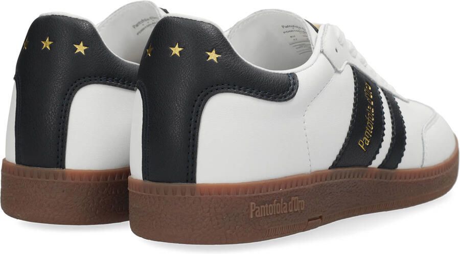 Pantofola d'Oro Bomber suède leren sneakers wit zwart