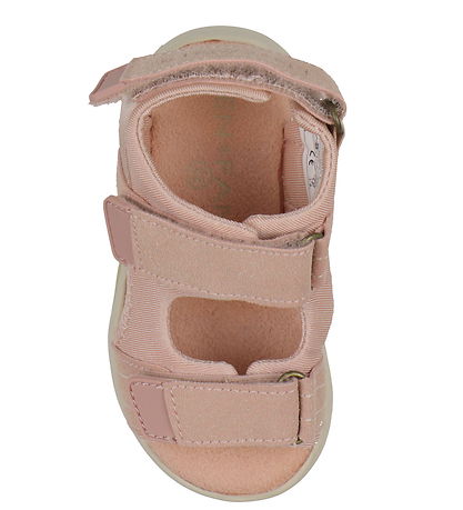 En Fant Sandale m. Klettband - Misty Rose m. Leicht