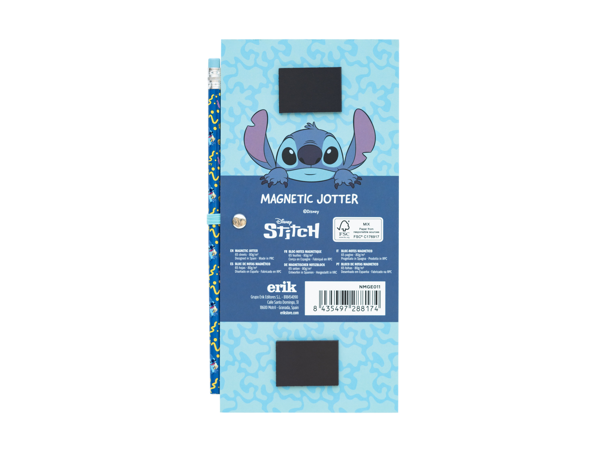 BLOCO NOTAS MAGNETICAS STITCH
