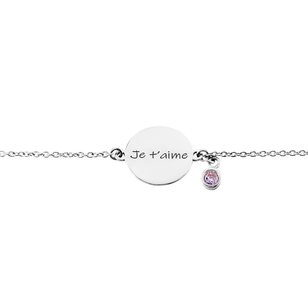 Bracelet Murial Argent Rhodié Oxyde De Zirconium