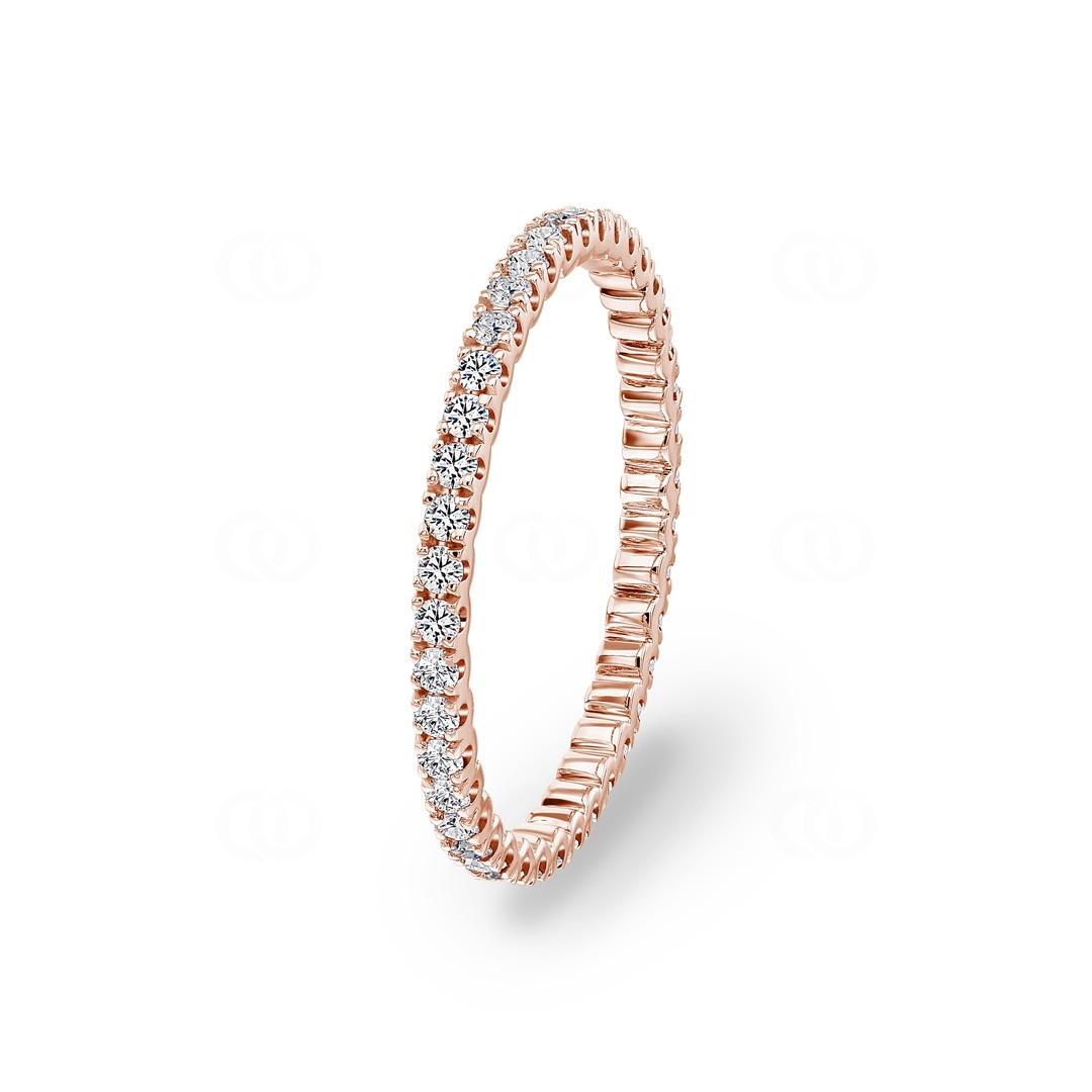 Mémoire-Ring 750/18 K Roségold mit Diamanten 0.50 ct H/si