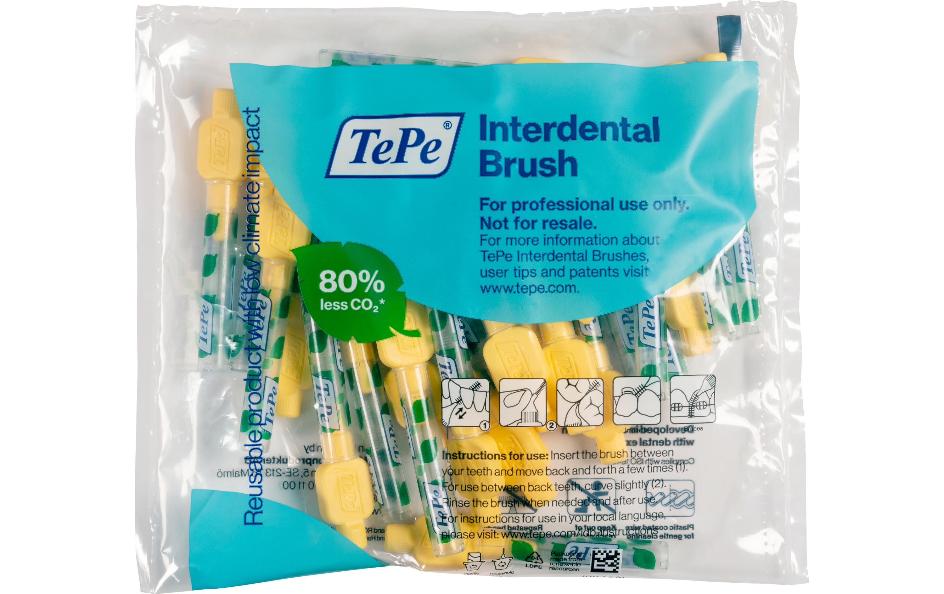 Interdentalbürsten X-soft HellgelbKleine Bürste mit extra soften Borsten