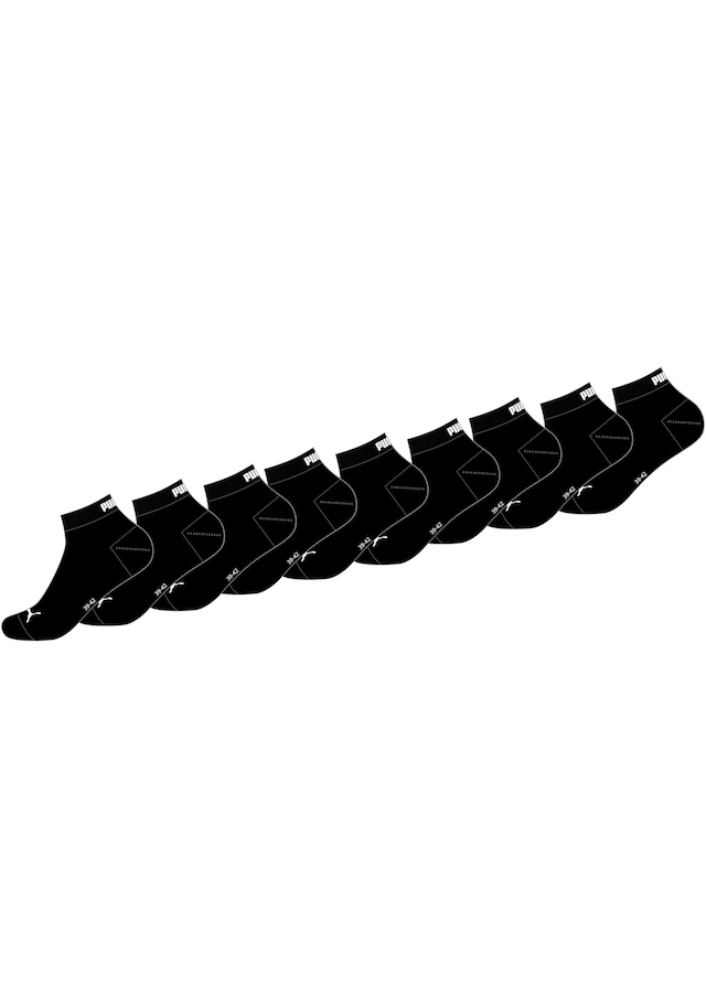 PUMA Kurzsocken »PUMA UNISEX QUARTER PLAIN 9P ECOM« 9 Stk. tlg. Atmungsaktiv, feuchtigkeitsregulierend, Rippenbündchen