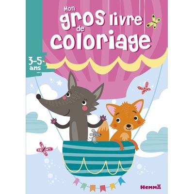 Mon gros livre de coloriage - renard et loup