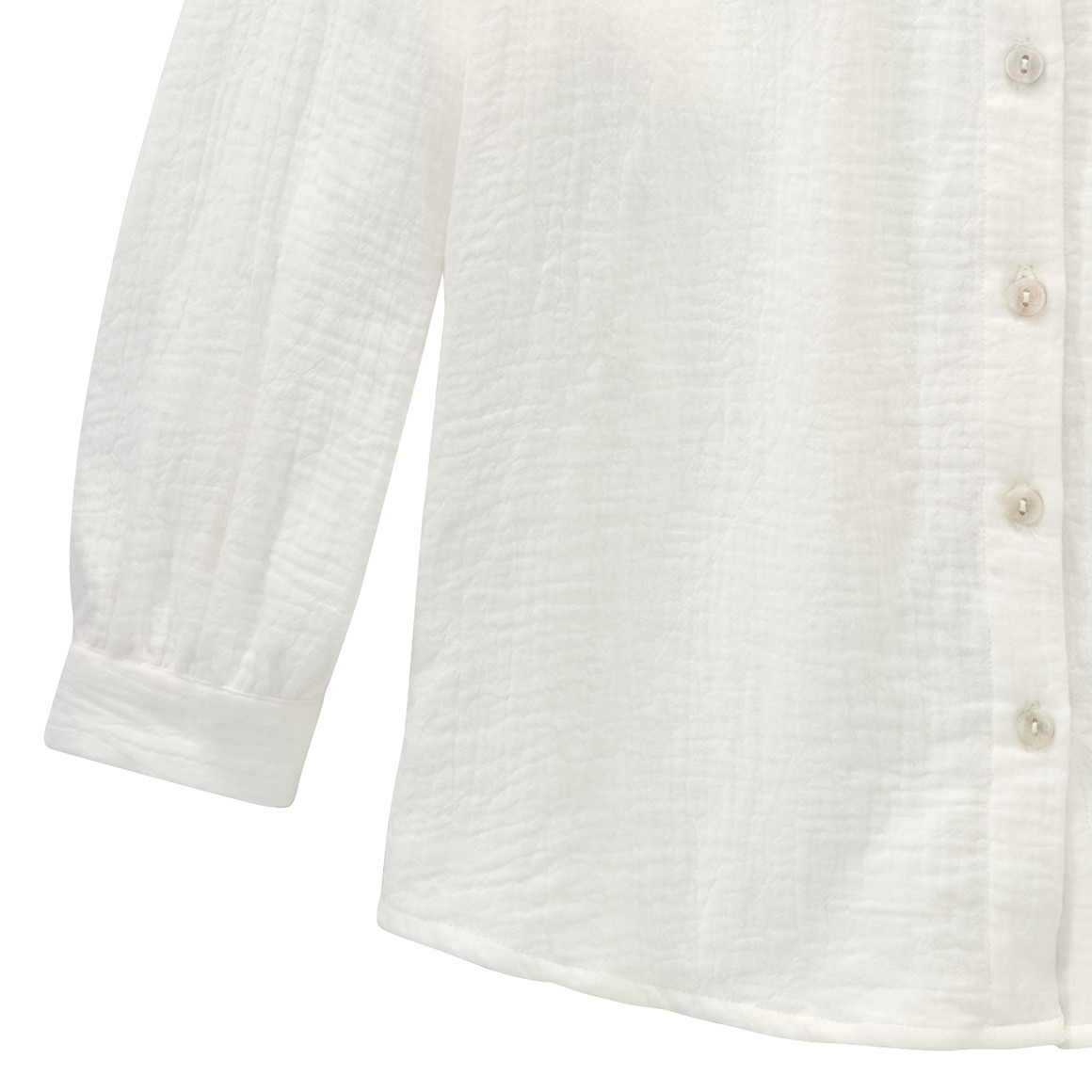 Jonas Nielsen Mädchen Musselin-Bluse aus Bio-Baumwolle weiss