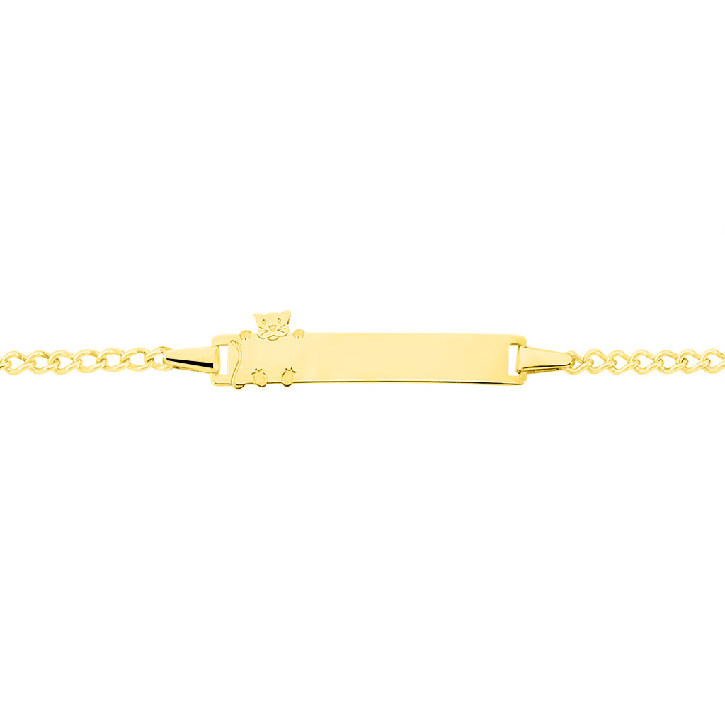 Bracelet Identité Etheline Maille Gourmette Or Jaune