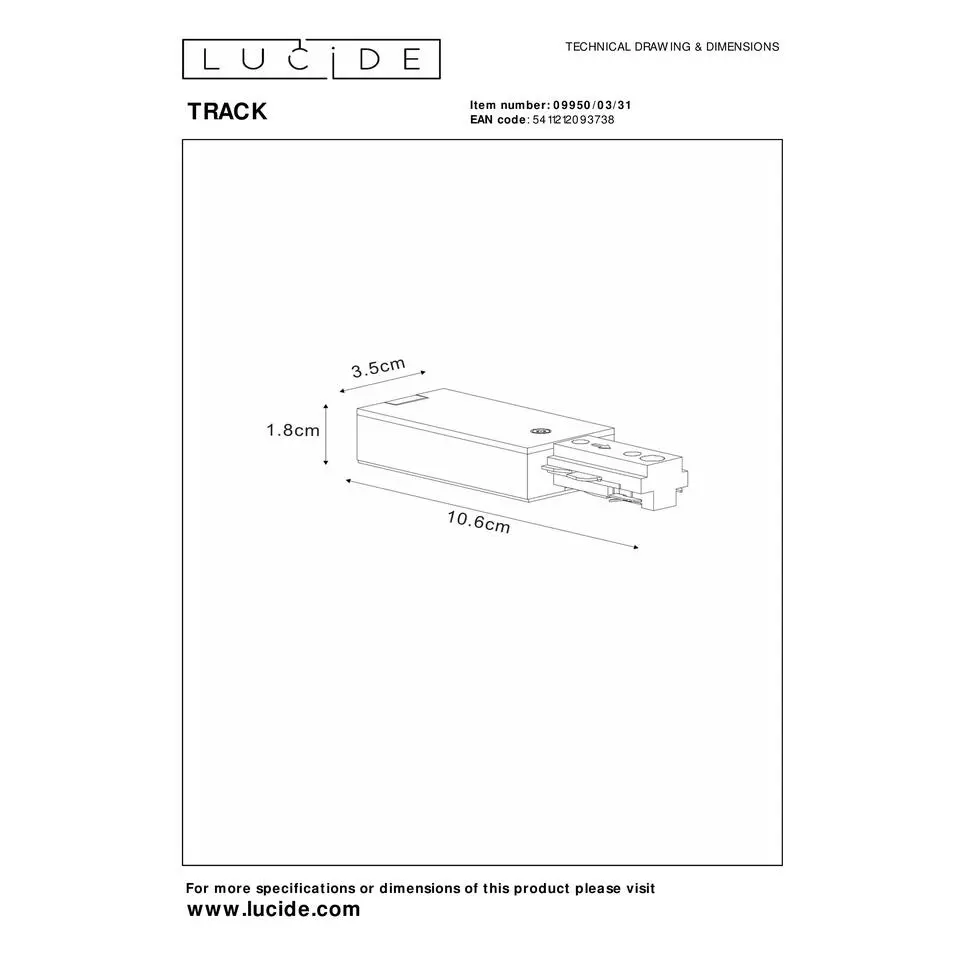 Lucide TRACK Railverlichting - Wit