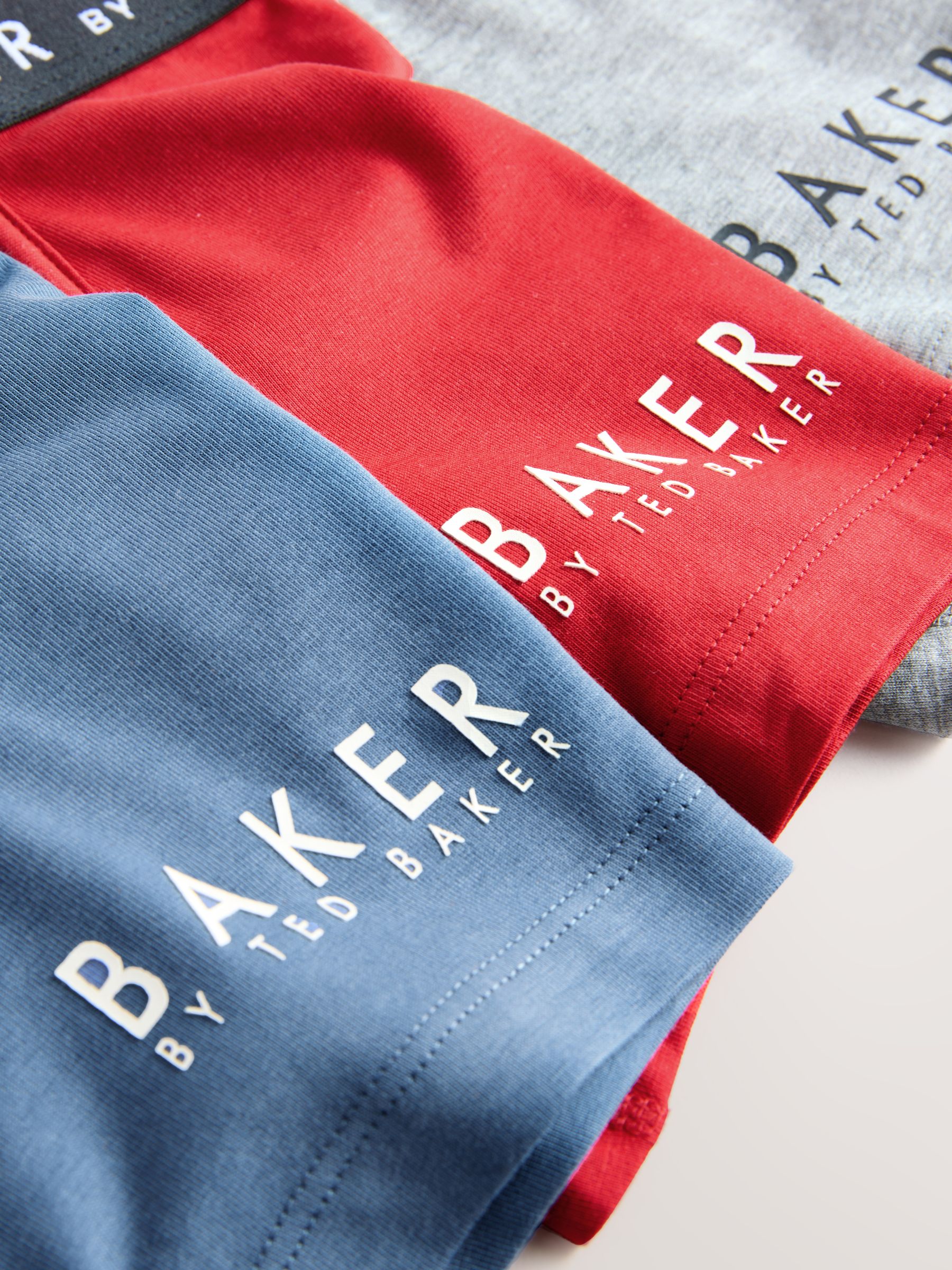 Rood - Baker by Ted Baker jongens boxershorts verpakking van 5