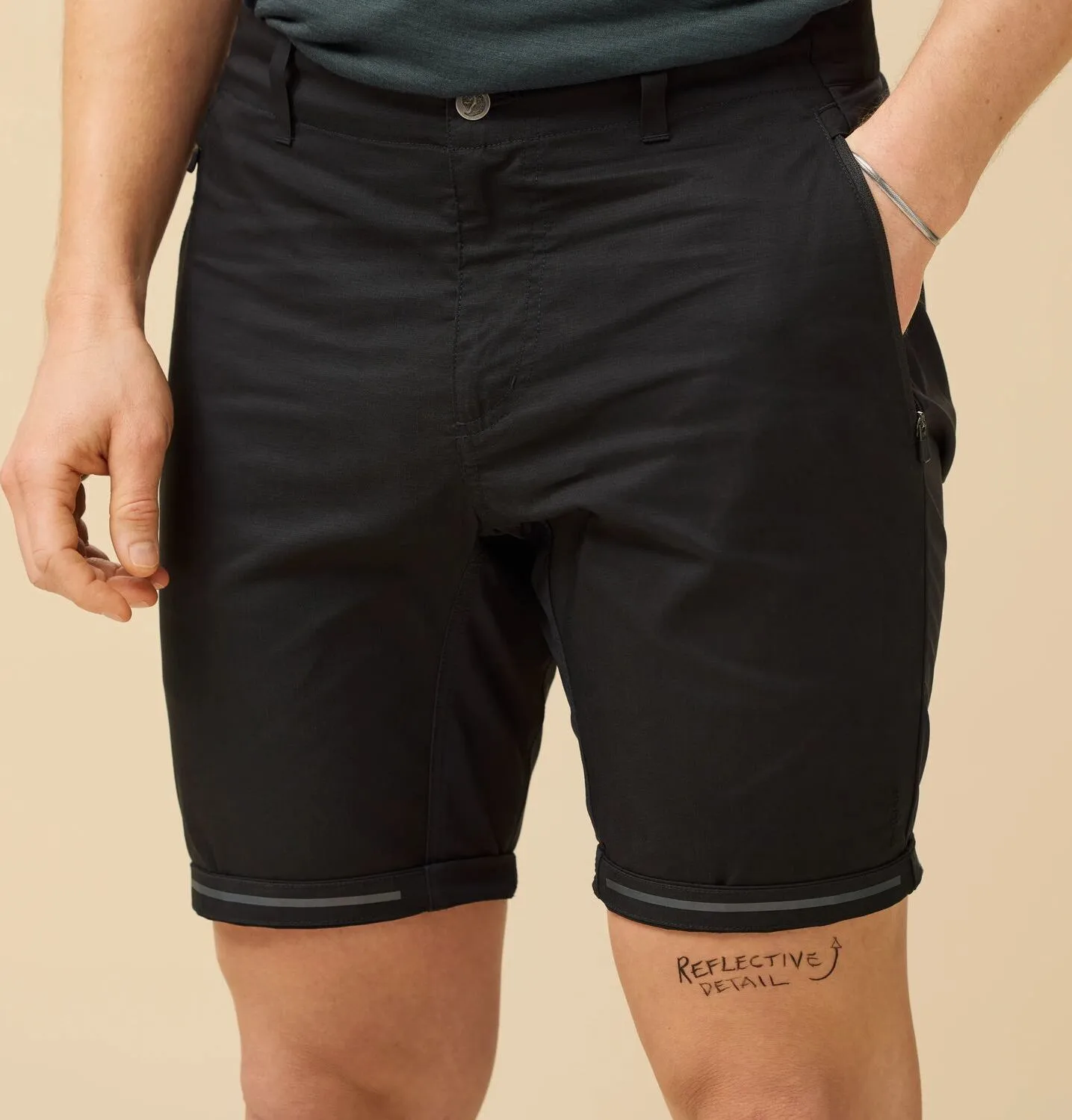 Fjällräven Hoja Hybrid Shorts M Black