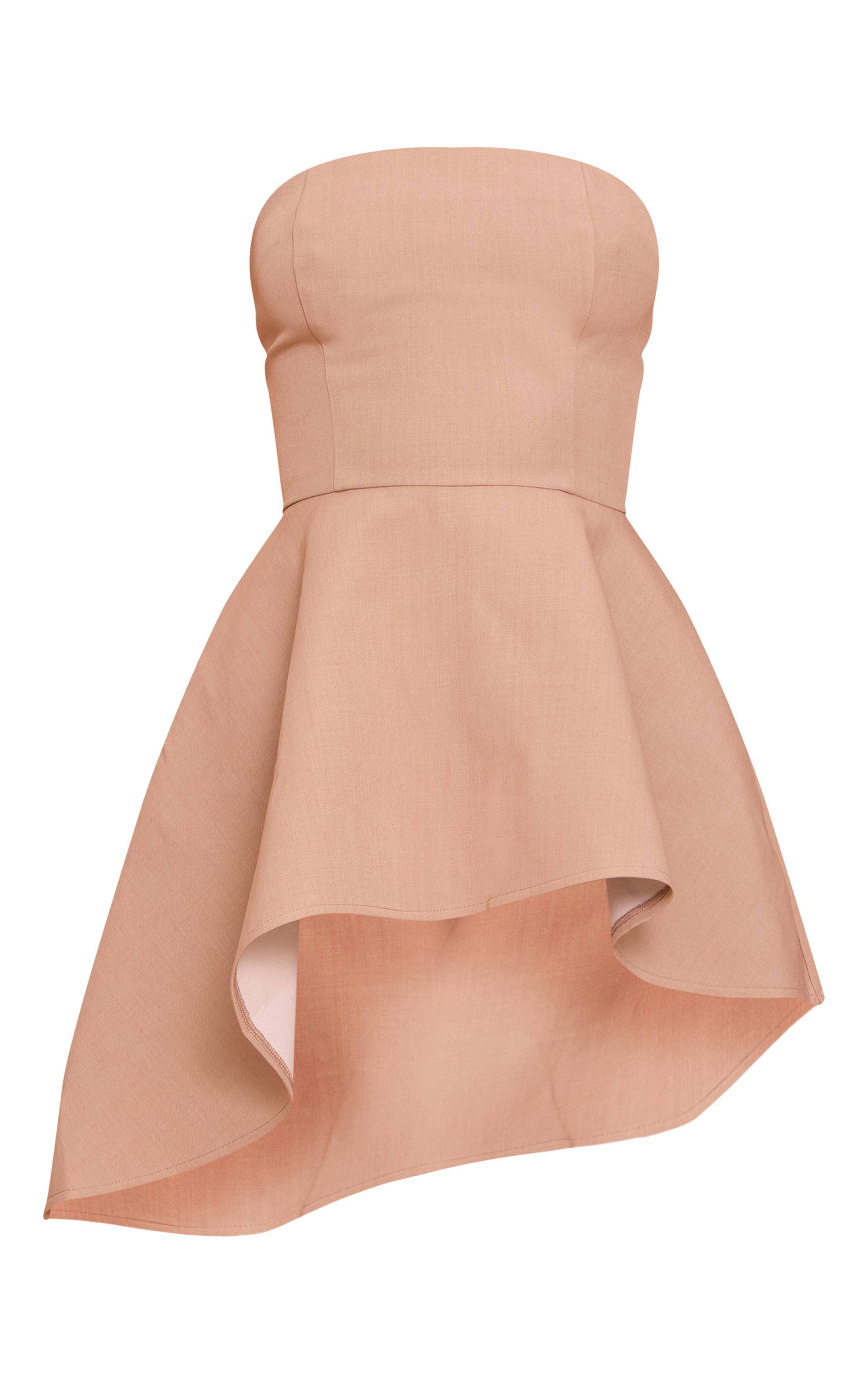 Taupe Haut Bandeau Asymétrique Tailleur Premium Tall Coordonné