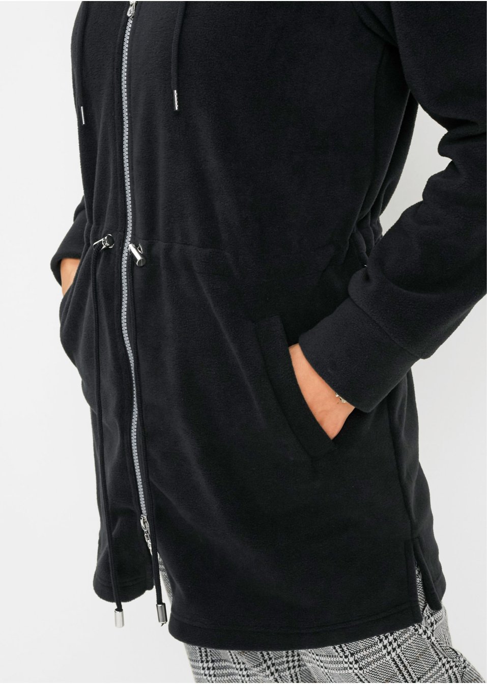 Veste longue confortable en polaire