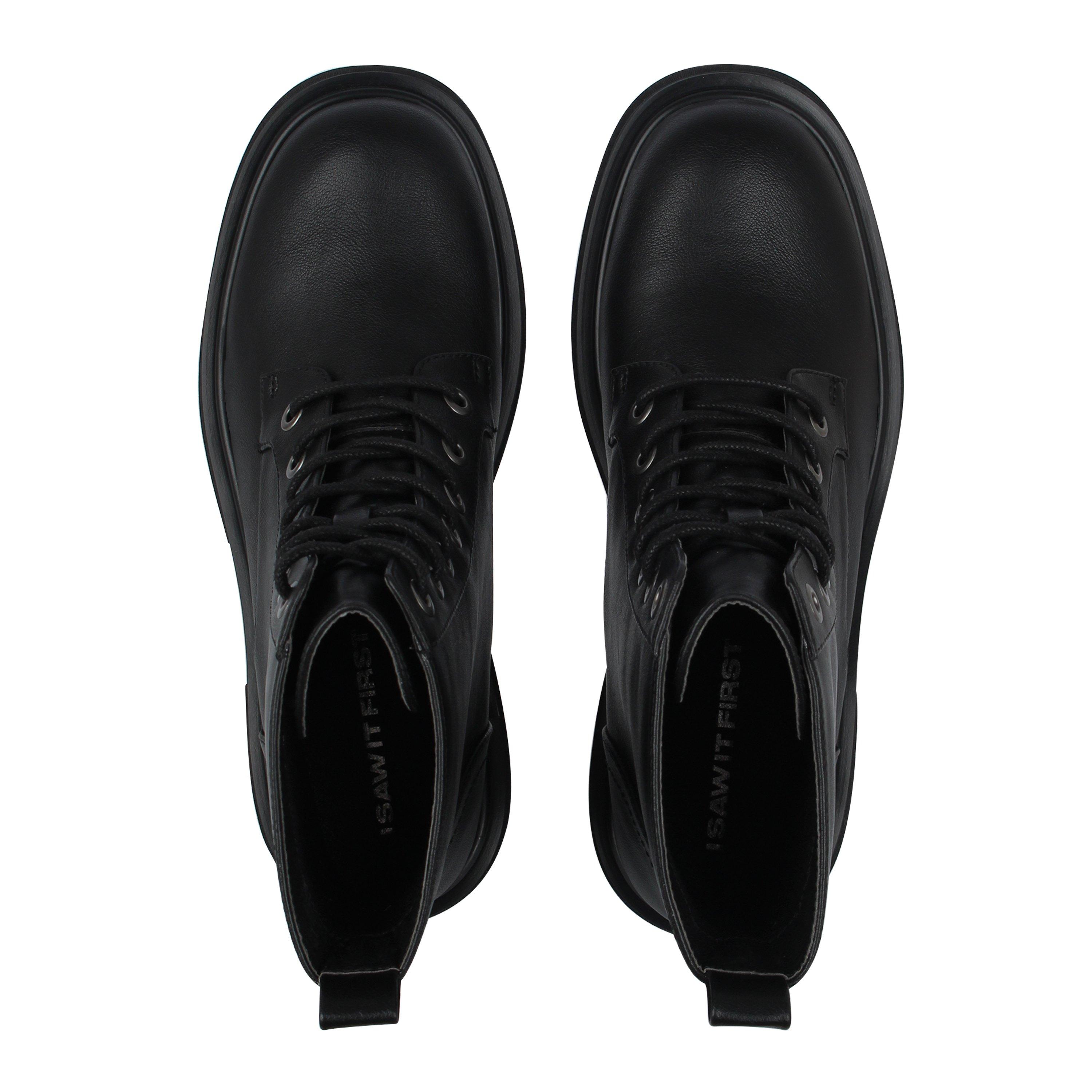 I Saw It First ISAWITFIRST Lace Up Faux Leather Boots