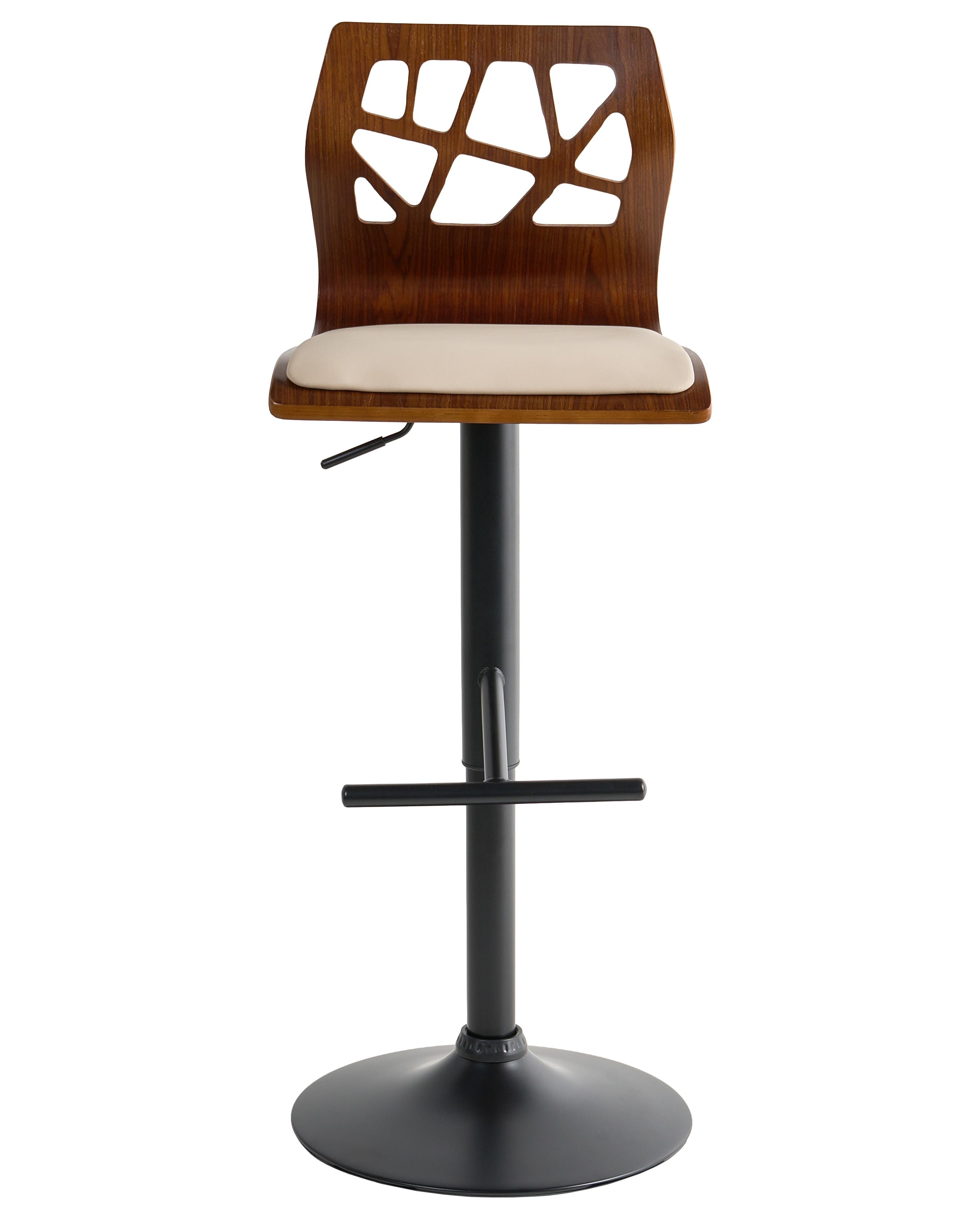 Set van 2 barstoelen PETERSBURG Kunstleer Zwart/beige