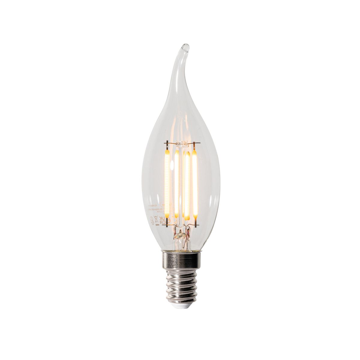 E14 dimbare LED lamp BXS35 helder 4W 450 lm 2200K