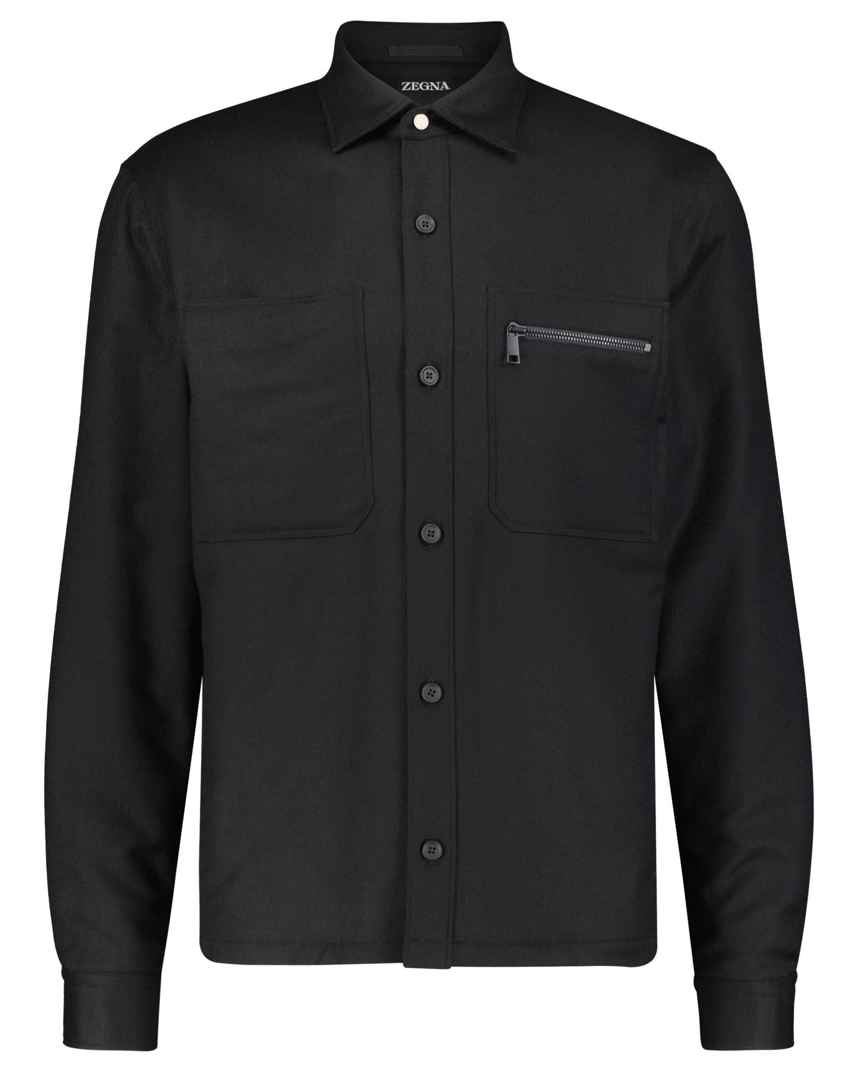 Zegna| Herren Hemdjacke aus Wolle TECHMERINO OVERSHIRT