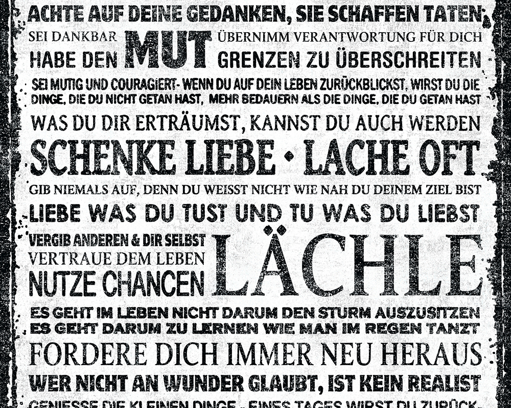 Panel POP.UP - Schriftzüge - 2,50 Meter